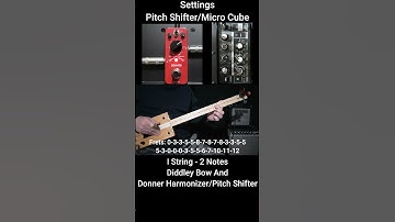 Iron Man - Diddley Bow + Donner Harmonic Square Pitch Shifter 1 String - 2 Notes Demo - Lesson (CBG)