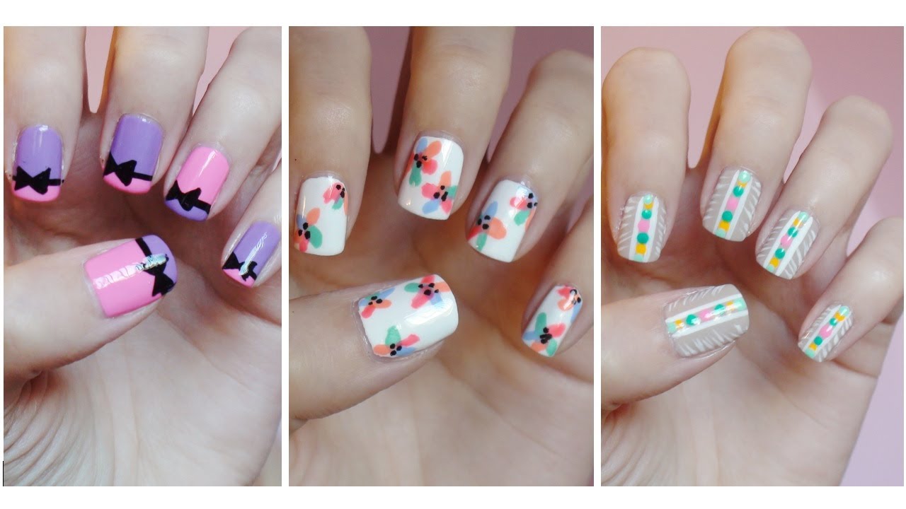 Easy Nail Art For Beginners!!! 8  YouTube