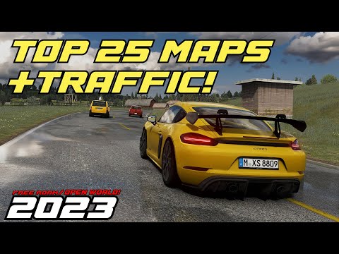TOP 25 OPEN WORLD Maps with TRAFFIC for ASSETTO CORSA in 2023!