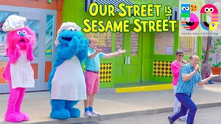 Sesame Street's Alan and Maria performing at the Grand Opening of the Sesame Place NEW Neighborhood