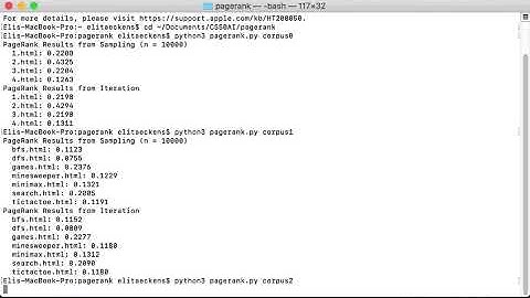 CS50 AI Project 2a: Pagerank