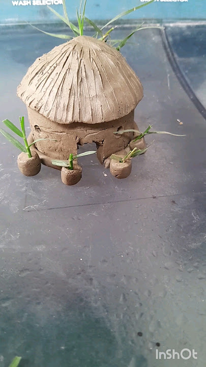 How to make a clay Hut.Mitti ki jhopri. Alfiyan khan Art. #art #drawing #clay #clayclay