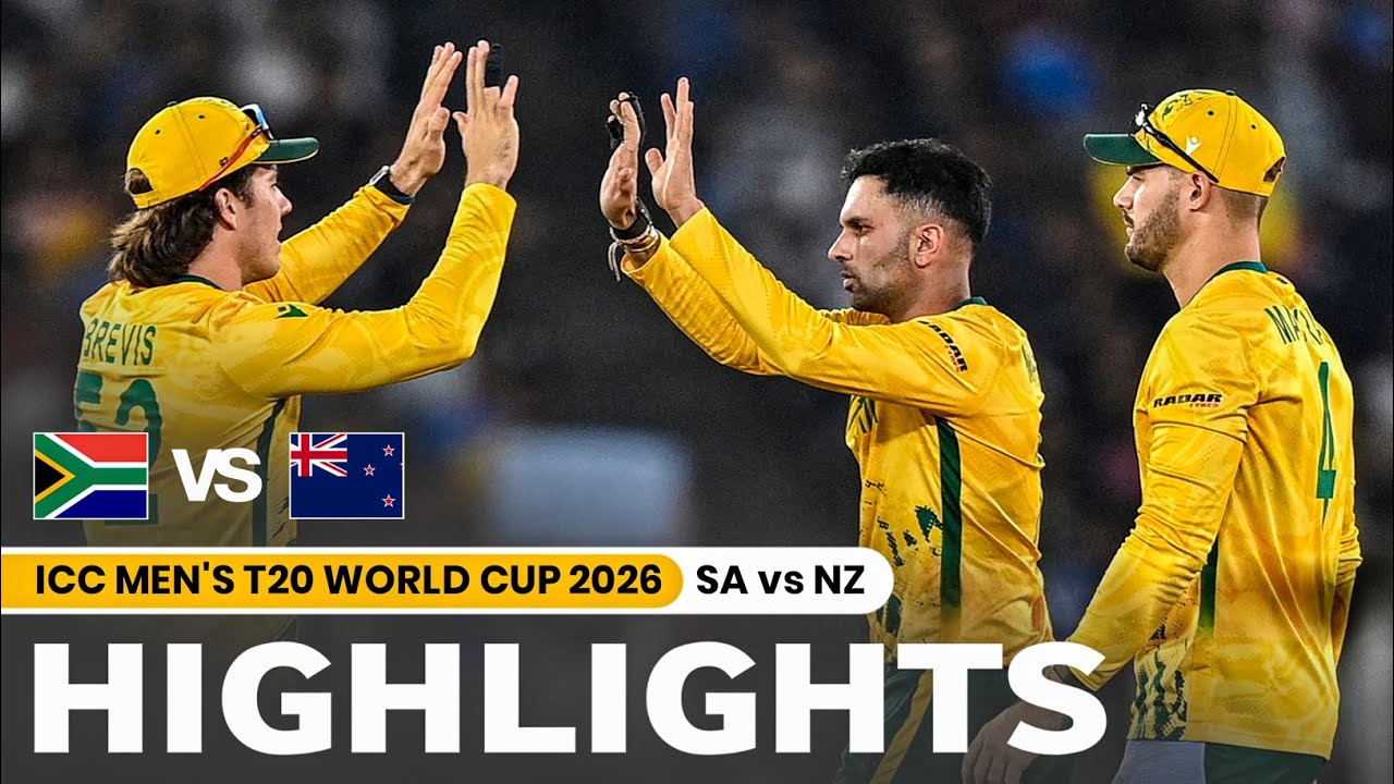 New Zealand vs South Africa ICC T20 World Cup 2026 Match Highlights | NZ vs SA Highlights 