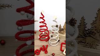 Knitted Wire Christmas Tree 🎄 #christmas #christmasdiydecor #tricotin