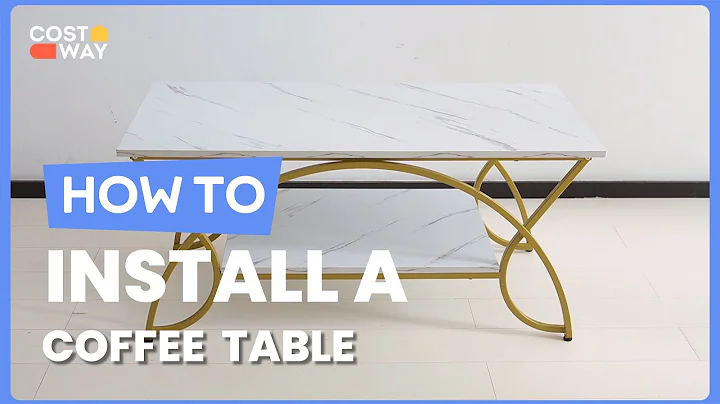 How to Install the 2-Tier Faux Marble Coffee Table | HV10267 #costway #howto