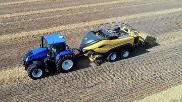 Endurance Test - 12 Hours Baling Straw - New Holland T7.315 HD PLMi + Big Baler 1290 High Density