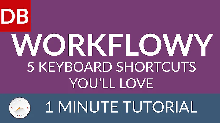 5 Keyboard Shortcuts | Learn How To Use Workflowy