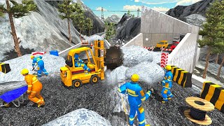 Snow Excavator Crane Simulator Android Gameplay HD screenshot 2