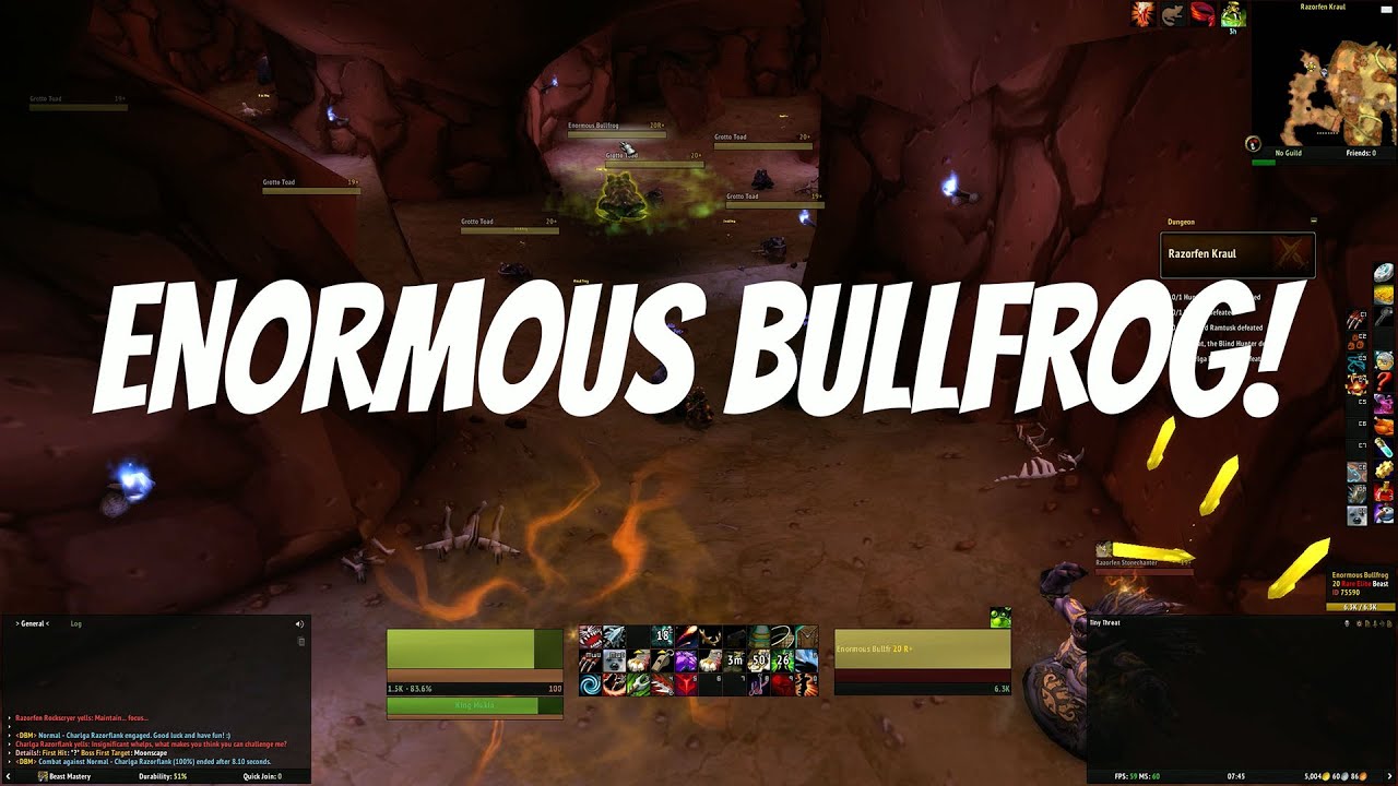 Farm Enormous Bullfrog in Razorfen Kraul for Gnarled Ash Staff as a ...