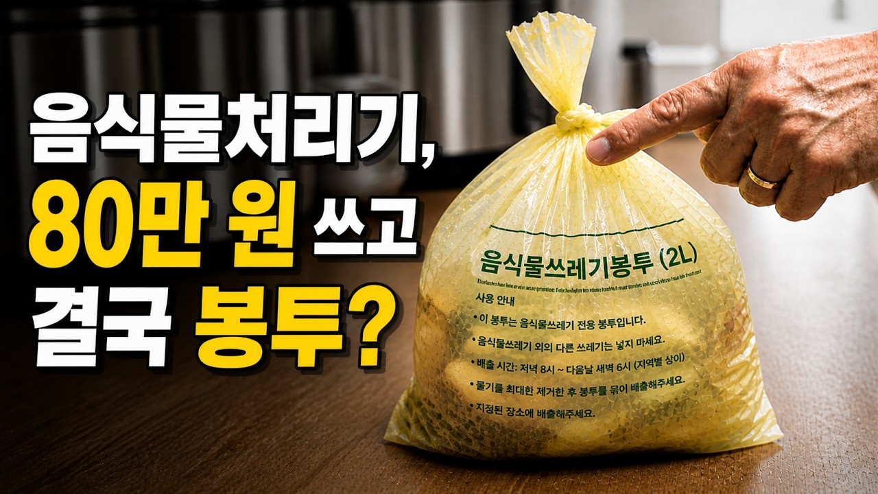음식물처리기, 결국 봉투로 돌아가는 집 특징 | 이 구조 아니면 사지 마세요