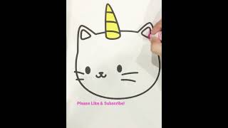Unicorn Kitty #colorpage #colorsheet 🐱