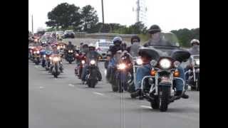 Bikers Escort The Viet Nam Wall To Goldsboro, NC 2013.
