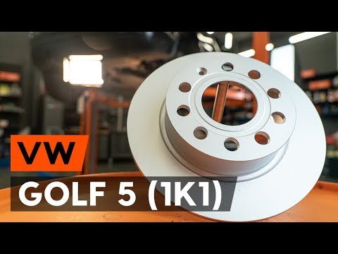 How to change rear brake discs / rear brake rotors on VW GOLF 5 (1K1) [TUTORIAL AUTODOC]