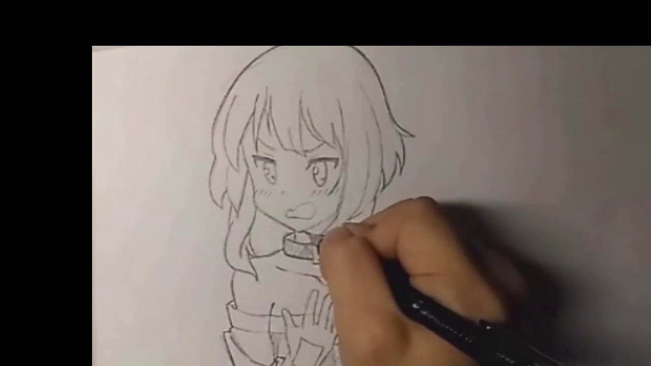 めぐみんシャーペンで描いてみた 30分 この素晴らしい世界に祝福を Youtube