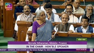 Smt. Nirmala Sitharaman's reply to the General Discussion on the Union Budget 2023-24 in Lok Sabha