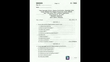 S3 Project Finance Previous Year Question Paper|Kerala University