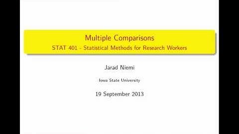 Multiple Comparisons