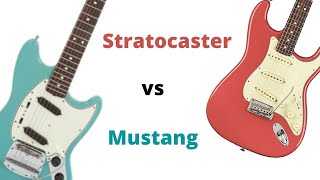 : Fender Mustang vs Stratocaster (90s indie rock backing track)