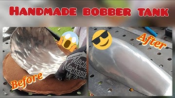 making a handmade bobber fuel tank from scratch---PART 1--must watch