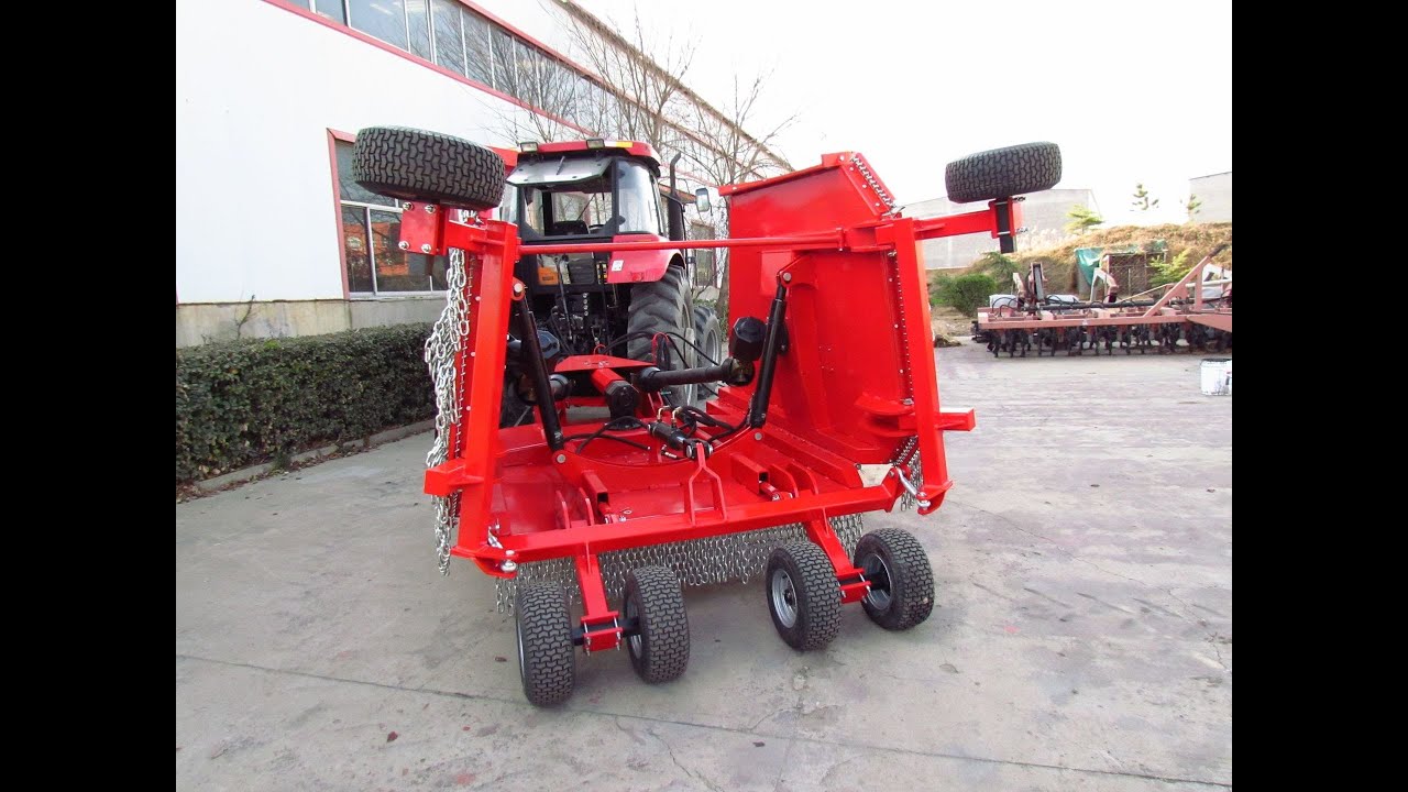 bat wing mower hydraulic test in China YouTube
