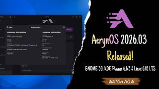 AerynOS 2026.03 Released | GNOME 50, KDE Plasma 6.6.3 & Linux 6.18 LTS