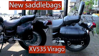 I put new saddlebags on my XV535 Virago motorcycle