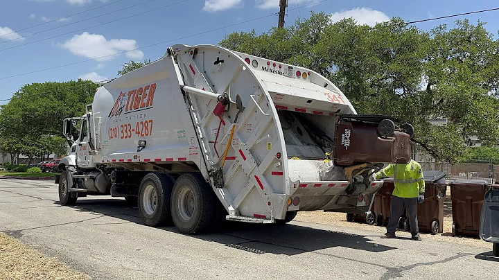 Tiger Sanitation: Mack Granite McNeilus Rear Loader Garbage Truck