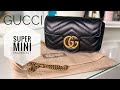 UNBOXING: GUCCI Super Mini Marmont  // Ways to wear, what fits