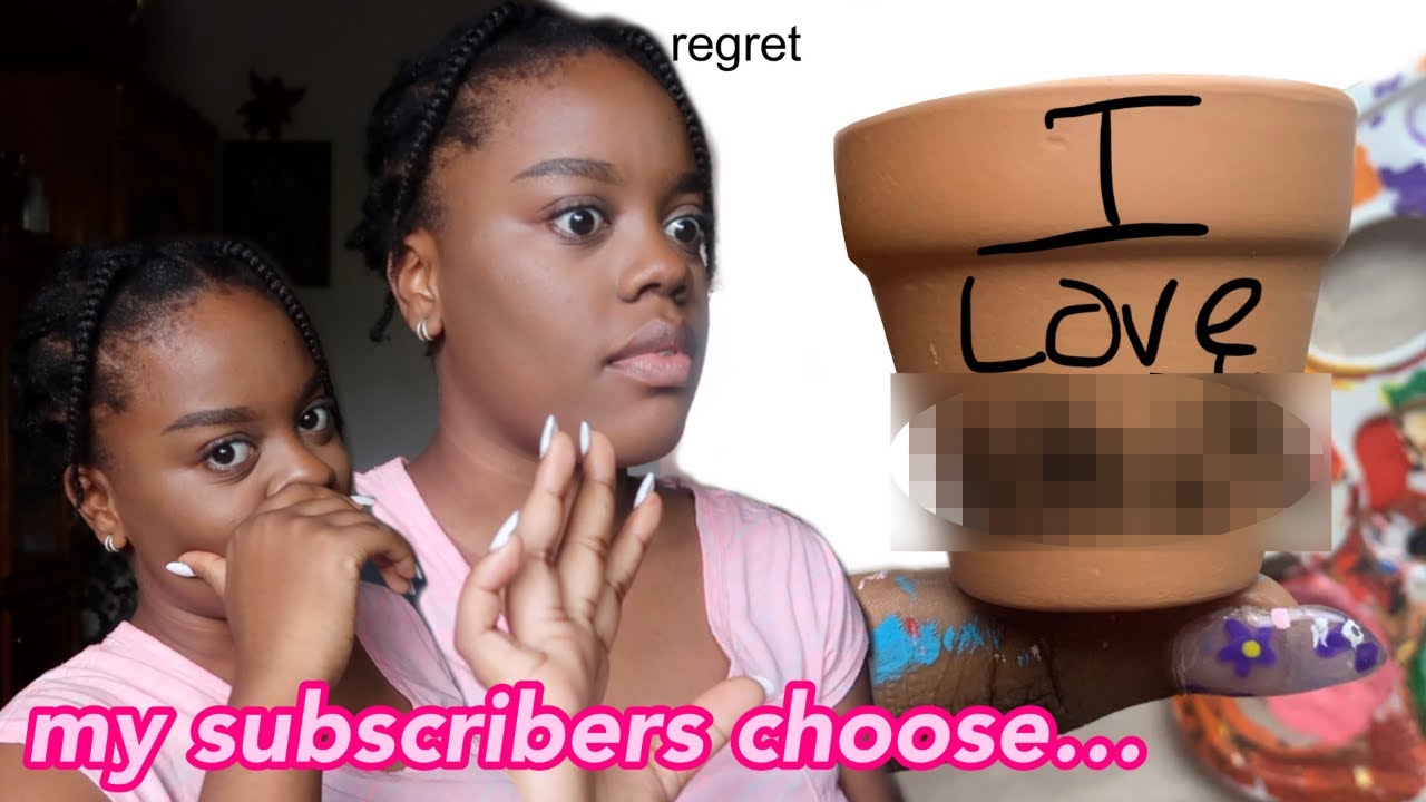 Custom PAINTING Mini flowerpots 🪴.. *i let my subscribers choose the designs*