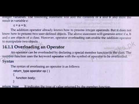 Operator over loading in OOP | OOP | Lecture#18 | M.Zeeshan Khalid | IT series | Urdu