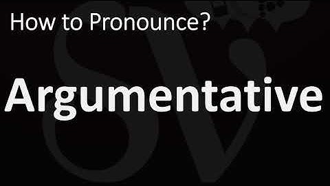 How to Pronounce Argumentative? (CORRECTLY)