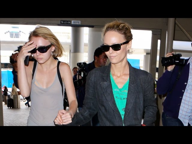 Vanessa Paradis And Chanel Model Daughter Lily-Rose Depp Catch