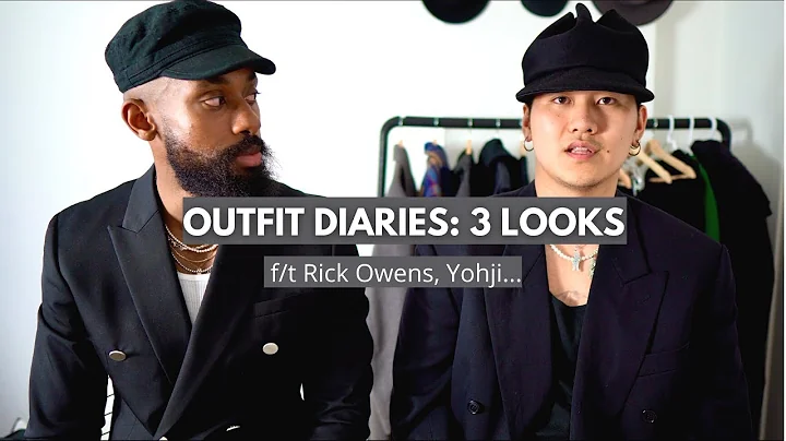 3 outfits styled by SSENSE stylist f/t Yohji, Rick...