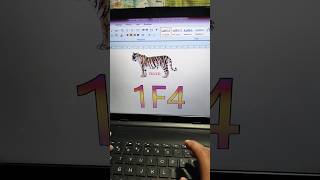 Tiger picture in MS Word with shortcut keyshortcutkeys shortvideo viral