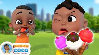 The Muffin Man - Ice Cream Song | RaydenCoco Nursery Rhymes & Kids Songs