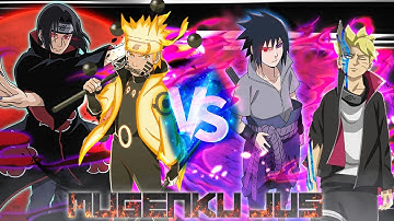 Naruto OP & Itachi S1 OP vs Sasuke Indra OP & Borushiki ANIME MUGEN JUS Team Fight 2 vs 2