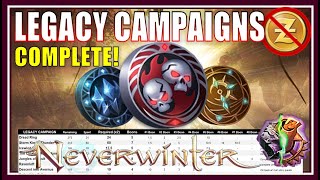 Completing All Legacy Campaigns! (15 mins) How Many Genie's Gifts? (saving 16k zen) - Neverwinter