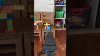 Lego DUPLO vs PLUS PLUS vs NERF Aras soft shooting screenshot 2