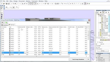 ARCHICAD Energy Evaluation - Opening List Display