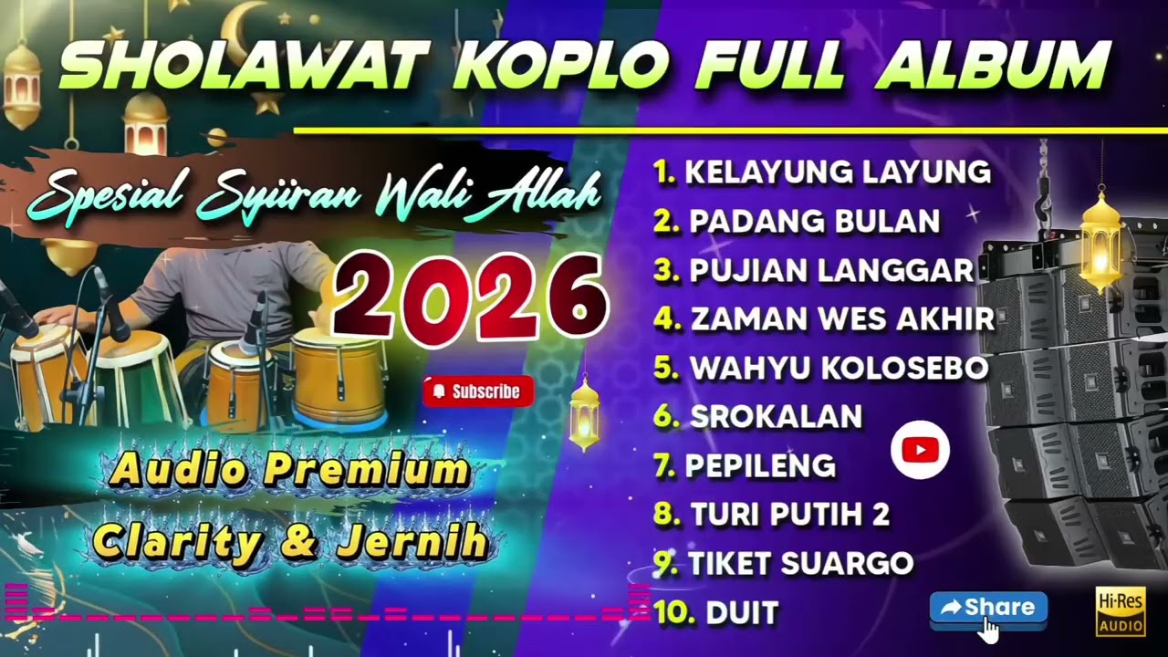 SHOLAWAT NABI MERDU KOPLO FULL ALBUM TERBARU 2026 SYIIRAN WALI ALLAH ( TEMBANG JAWA )
