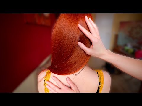 ASMR DAS SCHÖNSTE HAIR BRUSHING & BACK TRACING (CARINA)💛🧡❤️| BÜRSTEN, STÄBCHEN & PINSEL | GEFLÜSTERT