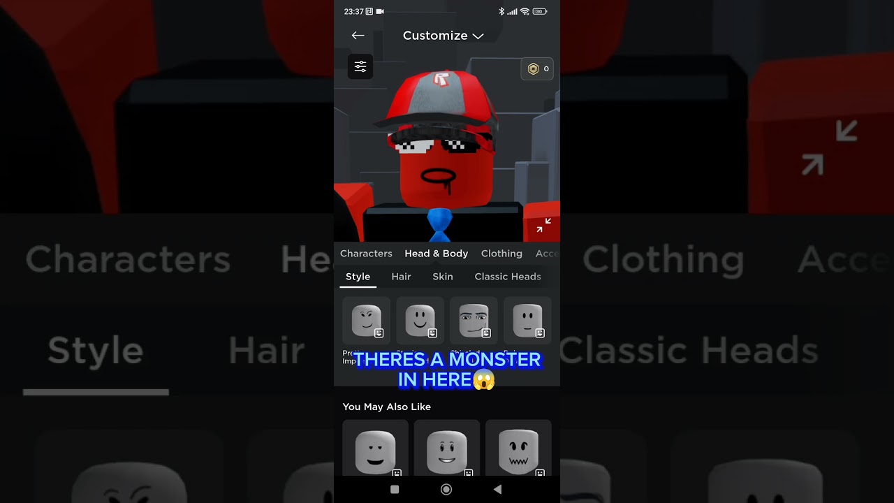 There's a monster in the avatar creator...