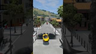 A RANDOM HOLE IN THE CITY CENTER Crazy Car Crash in BeamNG Drive 💥 #short