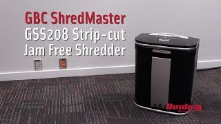 GBC ShredMaster GSS208 Strip cut Jam Free Shredder