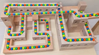Marble Run Race ☆ Cuboro ASMR   Shiny faucet   Storage plate   Bornelund   Railroad crossing