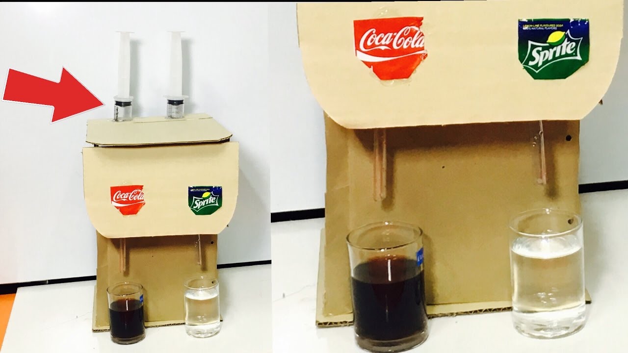 How to Make Soda Fountain Machine Using SYRINGE at Home ...