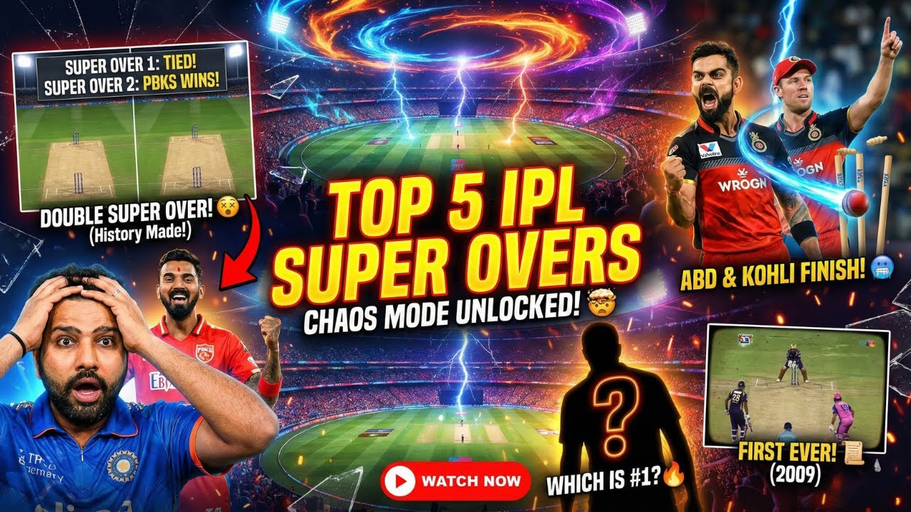 Top 5 IPL Super Overs (Chaos Mode) 🤯
