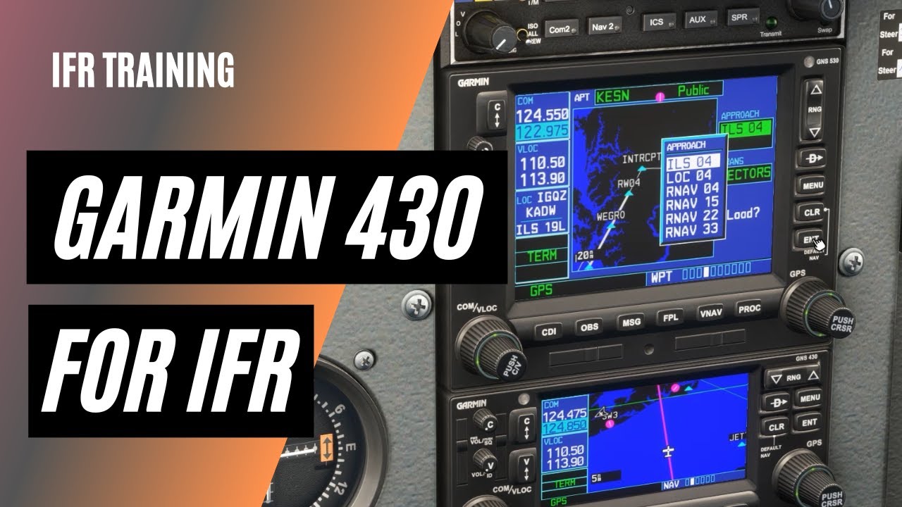 IFR Approaches with Garmin 430 or 530 | GPS Buttonology - YouTube