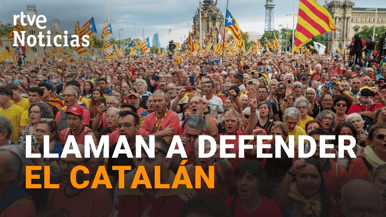 DIADA: La lengua CATALANA como EPICENTRO de COHESIÓN centra los DISCURSOS en la ofrenda FLORAL |RTVE