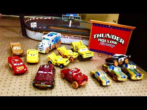 Disney Cars 3 Thunder Hollow Crazy 8 6 Diecast Cast Unboxing Toy